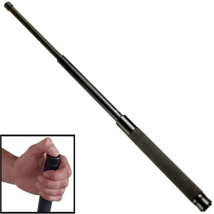 ASP Talon Infinity Schwarz-Chrom Plüsch-Button, 24-Zoll, ausziehbarer Schlagstock - My Home Security