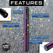 Streetwise Schmerzstift 6" – Wiederaufladbare Elektroschockpistole mit 25 Mio. Volt - My Home Security