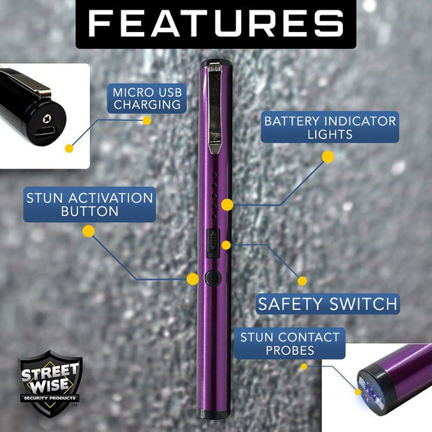 Streetwise Schmerzstift 6" – Wiederaufladbare Elektroschockpistole mit 25 Mio. Volt - My Home Security