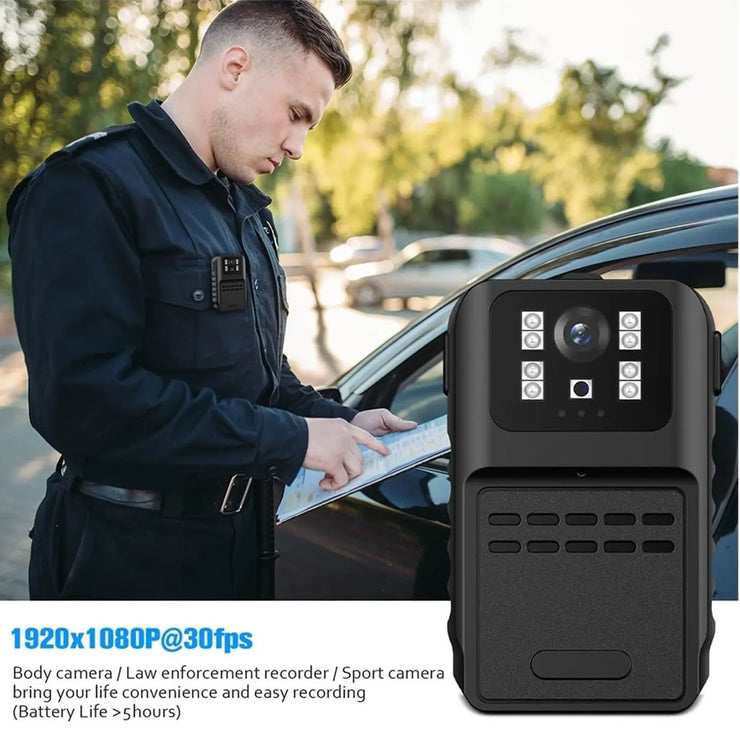 WLAN Nachtsicht-Körperkamera für Polizei mit Akku, 1080p HD - My Home Security