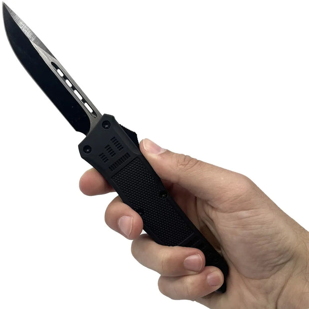 Streetwise Automatik OTF Messer aus Stahl 9,5 cm mit Glasbrecher und Etui - My Home Security