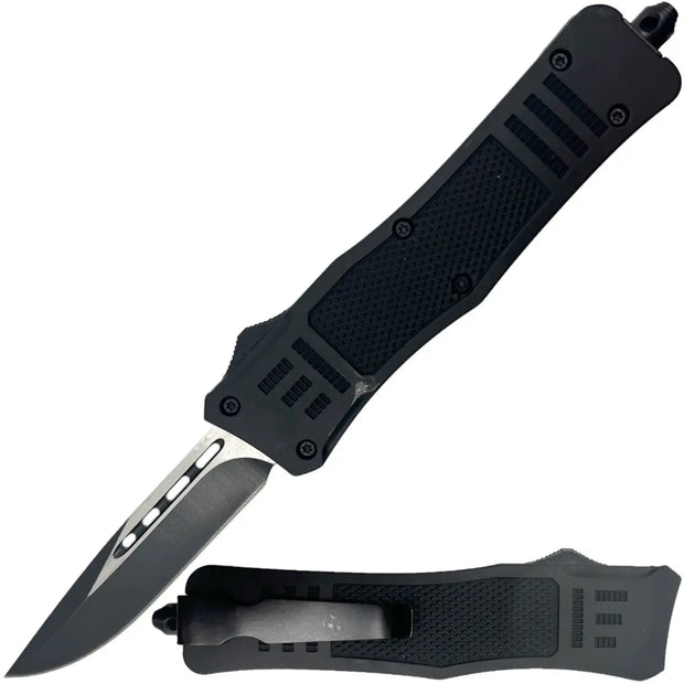Streetwise Automatischer OTF-Messer aus Stahl 8,3 cm mit Glasbrecher und Etui - My Home Security