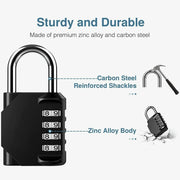 GorillaLock Tragbarer wasserdichter Zahlenschloss – 4-stellige Kombination - My Home Security