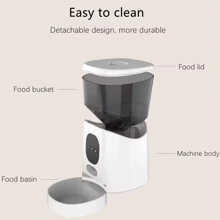 SpyWfi Automatische Tier-Futterautomat mit Kamera, 1080p HD, WLAN - My Home Security