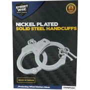 Streetwise Doppelschloss Handschellen aus widerstandsfähigem Stahl, vernickelt - My Home Security