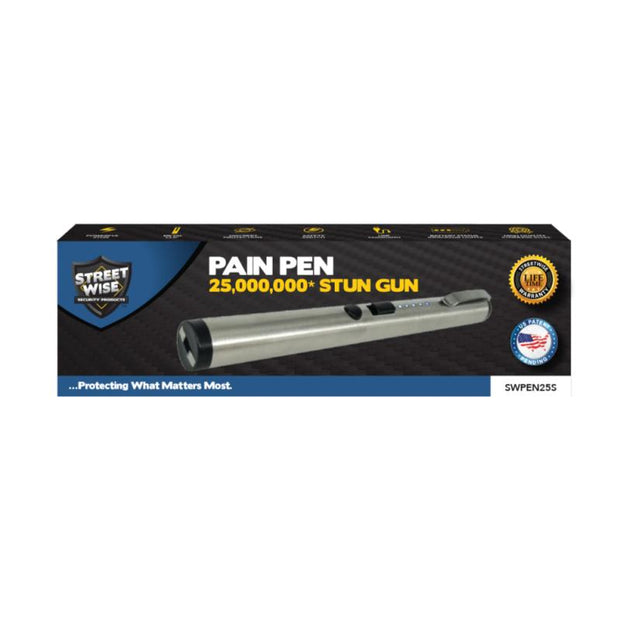 Streetwise Schmerzstift 15 cm, wiederaufladbare Taserpistole mit 25M Reichweite - My Home Security