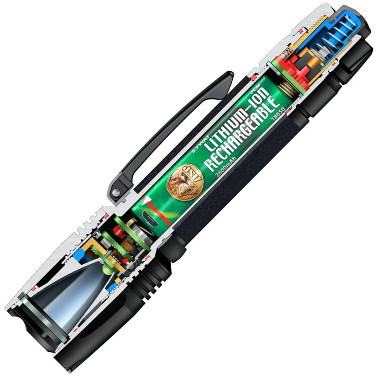 ASP Spectrum DF Polizeidienst wiederaufladbare LED-Taschenlampe 300 lm - My Home Security